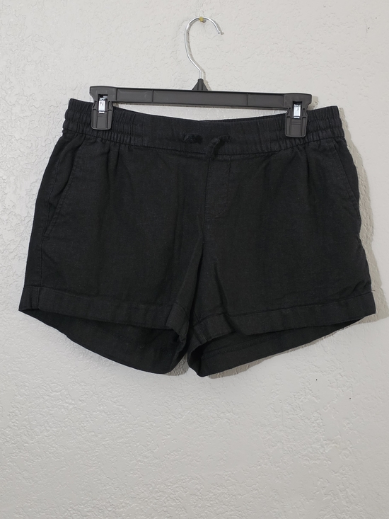 Old Navy Pants - Old Navy Linen Blend Elastic Drawstring Black Shorts Womens Small